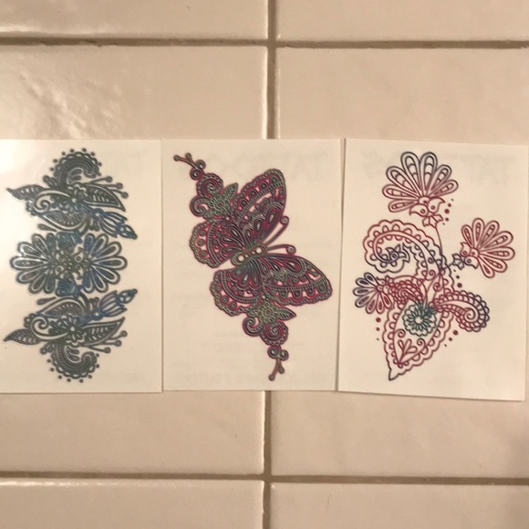 Set of 3 mendhi design temporary tattoos - Picture 2 of 5